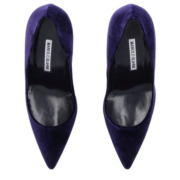 Pointed Toe Purple Manolo Blahnik Manolo Blahnik Purple Suede
